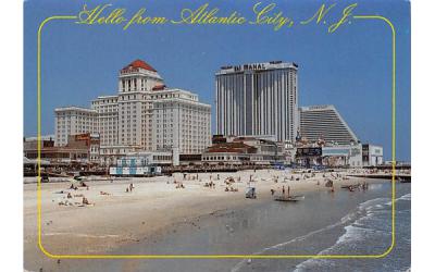 Bird's-eye view of the north end of Atlantic City New Jersey Postcard