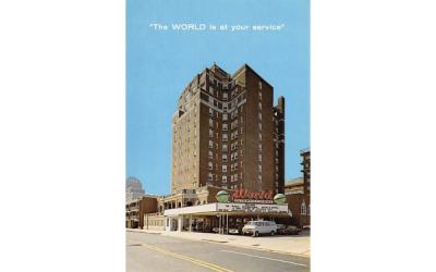 The World is at your services, World International Atlantic City, New Jersey Postcard