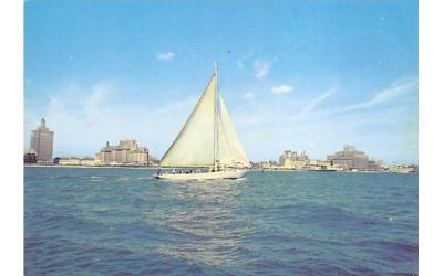 Sailing on the Atlantic Ocean Atlantic City, New Jersey Postcard