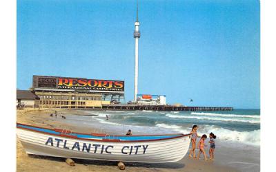 Central Pier, space Needle Ride Atlantic City, New Jersey Postcard