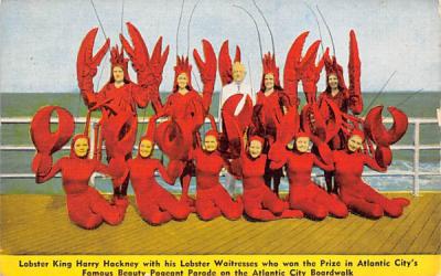 Lobster King Harry Hackney Atlantic City, New Jersey Postcard