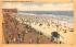 Boardwalk and Beach Asbury Park, New Jersey Postcard
