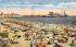 Beach Scene and Steel Pier Atlantic City, New Jersey Postcard