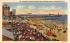 Boardwalk Scene looking from Traymore Hotel Atlantic City, New Jersey Postcard