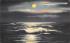 The Full Moon shines on a Rolling Sea Atlantic City, New Jersey Postcard