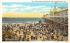 Beach Scene from Steel Pier Atlantic City, New Jersey Postcard