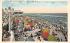Bathing Beach from Boardwalk Asbury Park, New Jersey Postcard
