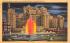 Traymore Hotel, by Night, and Fountain of Light Atlantic City, New Jersey Postcard