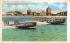 Speed Boats and Skyline Atlantic City, New Jersey Postcard