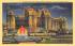 Traymore Hotel by Night showing Fountain of Light Atlantic City, New Jersey Postcard