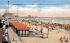 Traymore Beach with Steel Pier in Distance Atlantic City, New Jersey Postcard