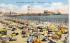 Beach Scene and Steel Pier Atlantic City, New Jersey Postcard