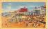 Convention Hall and Some Beach Front Hotels Atlantic City, New Jersey Postcard