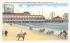 Ponies on the Beach near Steeplechase Pier Atlantic City, New Jersey Postcard