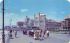 Boardwalk scene from Indiana Avenue Atlantic City, New Jersey Postcard