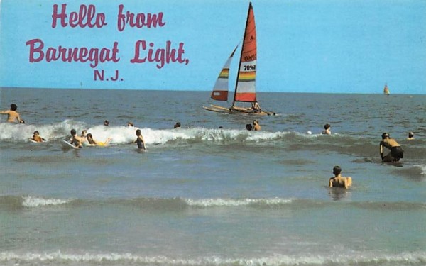 Hello from Barnegat Light New Jersey Postcard