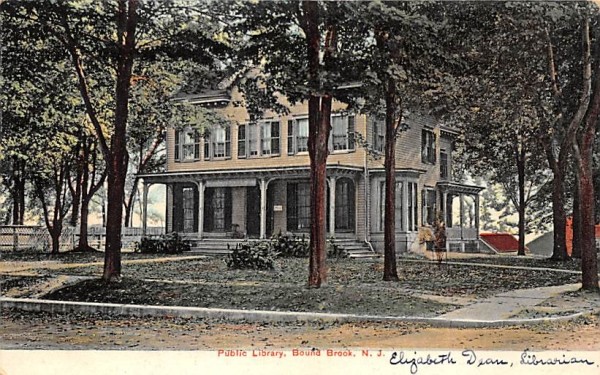 Public Library  Bound Brook, New Jersey Postcard