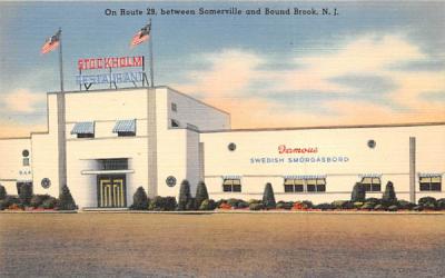 On Route 29, Stockholm Restaurant Boundbrook, New Jersey Postcard