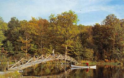 Rainbow Bridge - Lake Wapalanne Branchville, New Jersey Postcard