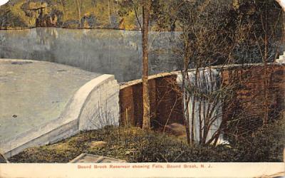 Bound Brook Reservoir showing Falls New Jersey Postcard