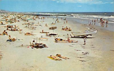 Beach Scene New Jersey Postcard