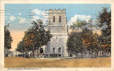 Baptist Church Bloomfield, New Jersey Postcard