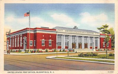 United States Post Office Bloomfield, New Jersey Postcard