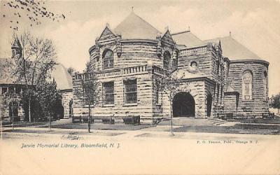 Jarvie Memorial Library Bloomfield, New Jersey Postcard