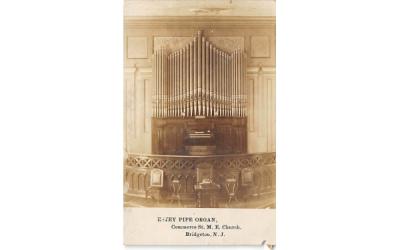 Estey Pipe Organ, Commerce St. M. E. Church Bridgeton, New Jersey Postcard
