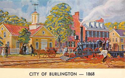 The City of Burlington - 1868 New Jersey Postcard