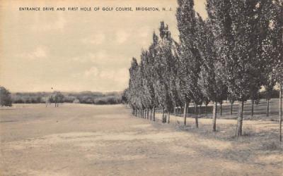 Entrance Drive and First Hole of Golf Course Bridgeton, New Jersey Postcard
