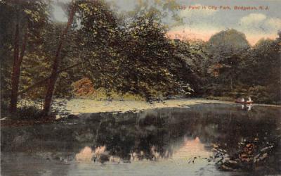 Lily Pond in City Park Bridgeton, New Jersey Postcard