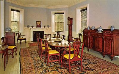 Dining room in the Batsto Mansion New Jersey Postcard
