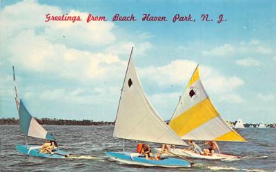 Sailing in a brisk breeze Beach Haven Park, New Jersey Postcard