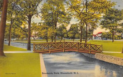 Brookside Park Bloomfield, New Jersey Postcard