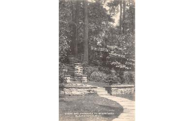 Steps and Entrance to Blair Lake Blairstown, New Jersey Postcard