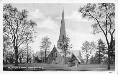 St. Mary's Church Burlington, New Jersey Postcard