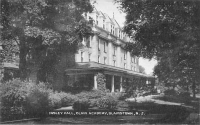 Insley Hall, Blair Academy Blairstown, New Jersey Postcard