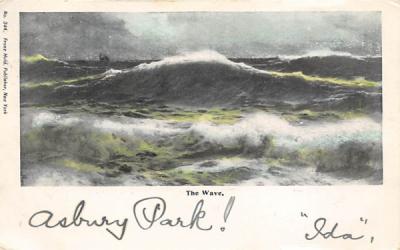 The Wave Beach Scene, New Jersey Postcard
