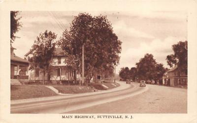 Main Highway Buttzville, New Jersey Postcard