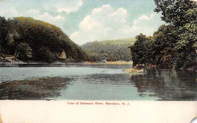 View of Delaware River Belvidere, New Jersey Postcard