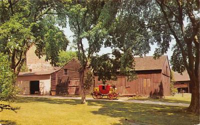 Stagecoach in  setting of the old carriage house Batsto, New Jersey Postcard