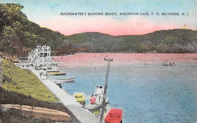 Buckenmyer's Bathing Beach, Mountain Lake Belvidere, New Jersey Postcard