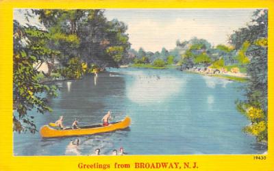 Greetings from Broadway, N.J., USA New Jersey Postcard