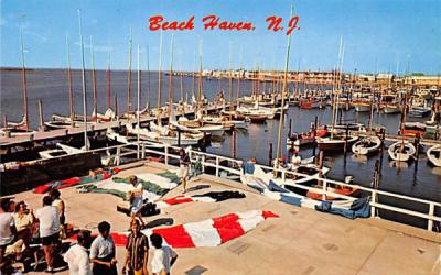 Drying sails at Little Egg Harbor Yacht Club Beach Haven, New Jersey Postcard