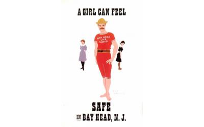 A Girl Can Feel Safe Bay Head, New Jersey Postcard