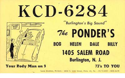 KCD-6284 Burlington, New Jersey Postcard