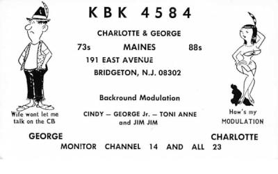 KBK 4584 Bridgeton, New Jersey Postcard