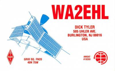 WA2EHL Burlington, New Jersey Postcard