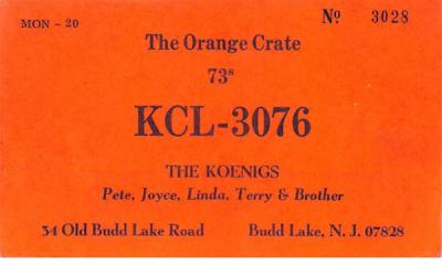 KCL - 3076 Budd Lake, New Jersey Postcard